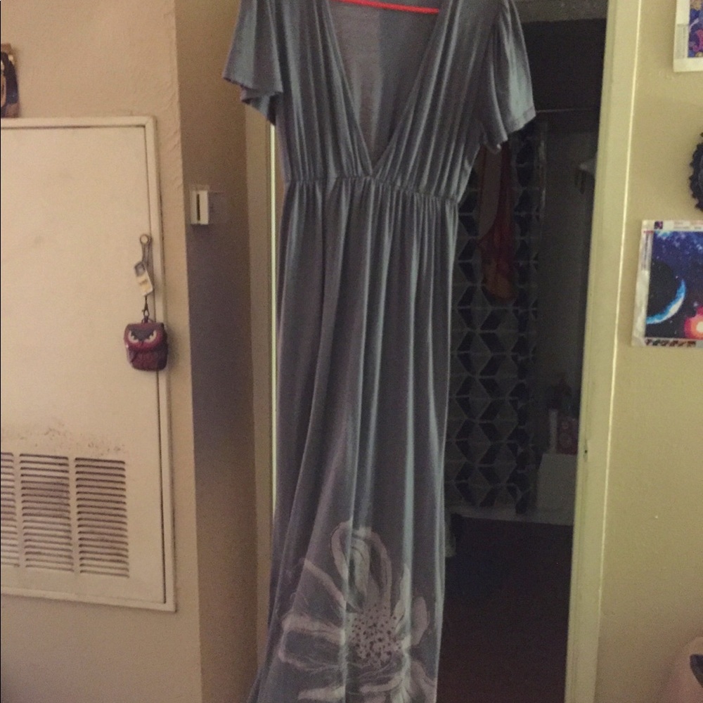 Grey, Long Dress